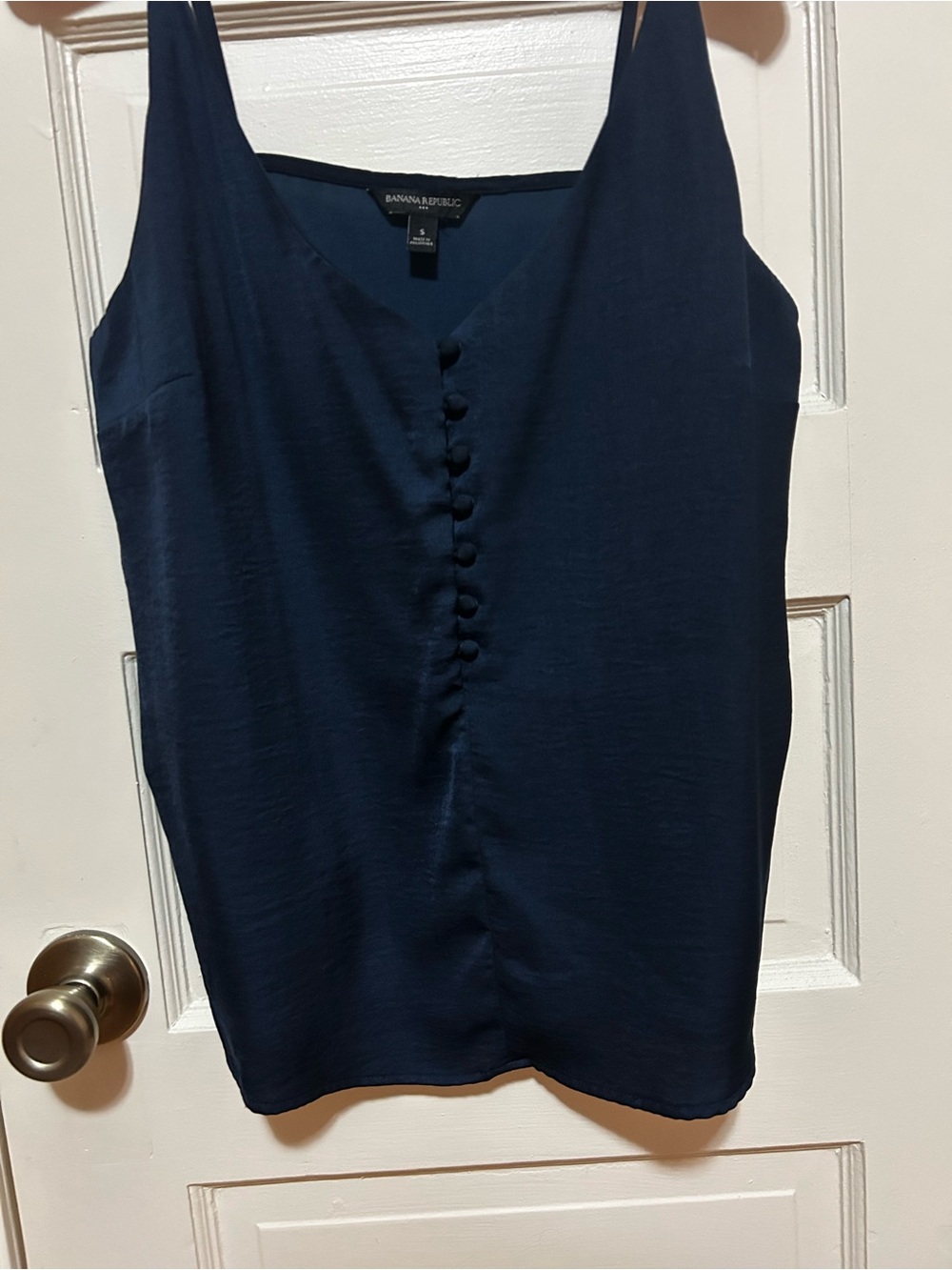 Banana Republic Dark Navy Button-Front Camisole